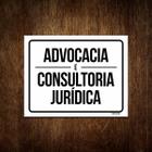 Placa Sinalização Advocacia E Consultoria Jurídica