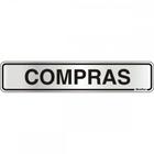 Placa Sinalizacao Aluminio 05X25 ''Compras'' 100Cj - SINALIZE