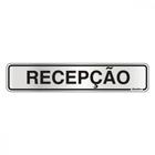 Placa Sinalizacao Aluminio 05X25 ''Recepcao'' 100Ck - SINALIZE