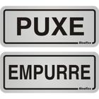 Placa Sinalizacao Aluminio 06X15 ''Puxe/Empurre'' 2 Pecas 120Ag