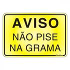 Placa Sinalizacao Aluminio 16X23 ''Nao Pise Grama'' 150Af