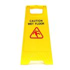 Placa sinalização amarela segurança piso molhado escorregadio caution wet floor grande dobravel