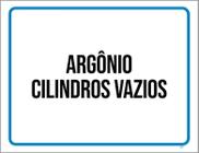 Placa Sinalização - Argônio Cilindros Vios 18X23