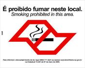 Placa Sinalização Aviso Proibido Fumar Lei Nº 13541 20x25cm - Look