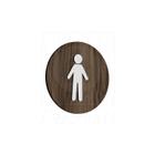 Placa Sinalização Banheiro Sanitário Madeira Homem Masculino