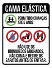 Placa Sinalização - Cama Elástica Regras De Uso 18X23 - Sinalizo