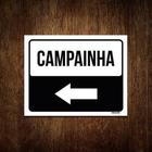 Placa Sinalização Campainha Lado Esquerdo 27X35