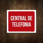 Placa Sinalização Central De Telefonia 27X35