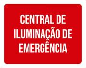 Placa Sinalização Central Iluminação Emergência 18X23