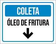 Placa Sinalização Coleta Óleo De Fritura 27X35