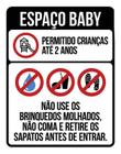 Placa Sinalização - Condomínio Espaço Baby 27X35