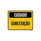 Placa Sinalização Cuidado Subestação 36X46