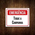 Placa Sinalização - Emergência Toque Campainha 27X35