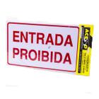 Placa Sinalização "Entrada Proibida" em Vermelho Destacado