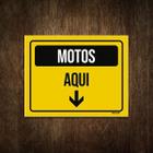 Placa Sinalização Estacionamento Motos Aqui 36X46