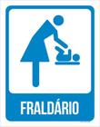 Placa Sinalização Fraldário Bebe 27X35 - Sinalizo