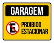 Placa Sinalização Garagem Proibido Estacionar 36X46