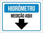 Placa Sinalização - Hidrômetro Medição Aqui 27X35