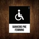 Placa Sinalização Ícone - Banheiro Pne Feminino 18X23