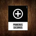 Placa Sinalização Ícone - Primeiros Socorros 18X23