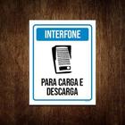 Placa Sinalização - Interfone Carga Descarga Ml3782 18X23