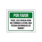 Placa Sinalização Kit 10 - Por Favor Pegue Leia