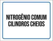 Placa Sinalização - Nitrogênio Comum Cilindros Cheios 36X46