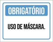 Placa Sinalização - Obrigatório Uso De Máscara 36X46