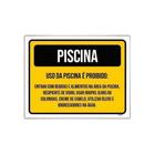 Placa Sinalização - Piscina Uso Da Piscina Proibido 27X35