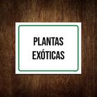 Placa Sinalização Plantas Exóticas 18x23cm 10un