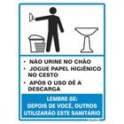 Placa Sinalizacao Poliestireno 15X20 ÂProcedimento Sanitario Masculinoâ 220Ah - SINALIZE