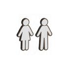 Placa Sinalização Porta Parede Banheiro Masculino Feminino