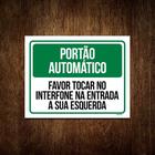 Placa Sinalização - Portão Automático Tocar Inferfone 36x46