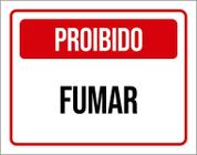 Placa Sinalização - Proibido Fumar Vermelho 36X46