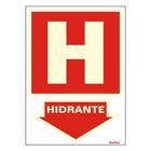 Placa Sinalizacao Pvc 20X30 ''Hidrante'' Fluorescente 250Be