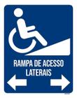 Placa Sinalização - Rampa De Acesso Lateraiss 27X35