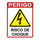 Placa Sinalização Risco de Choque