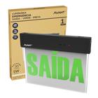 Placa Sinalização Saída Verde 30lm 1w Bivolt 1lado 6000k - Avant