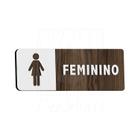 Placa Sinalização Sanitário Empresa Feminino Porta Parede