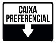 Placa Sinalização - Seta Caixa Preferêncial 36X46