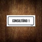 Placa Sinalização - Setor Consultório 1 (23X9)