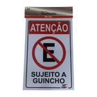 Placa sinalização Sujeito a guincho 20x30 VMP