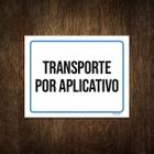 Placa Sinalização Transporte Por Aplicativo 27X35