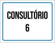 Placa Sinalização ul Consultório 6 36X46