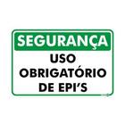 Placa Sinalizadora 200x 300mm SEGURANÇA USO OBRIGATÓRIO DE EPIS PR1025 ENCARTALE - Encart'Ale