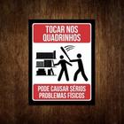 Placa Tocar Nos Quadrinhos Pode Causar Problemas 36X46