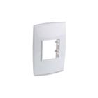 Placa Tomada com Suporte 4X2 para 2 Módulos Branco Rubi - Force Line