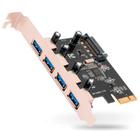 Placa USB 3.0 PCI-Express X1 4 Portas USB 3.0 Até 5GBps Knup - KP-T102