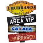 Placas De Carros 3 Frases Cantinho Do Churrasco Área Vip