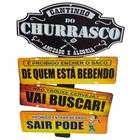 Placas De Carros 3 Frases Decor Cantinho Do Churrasc